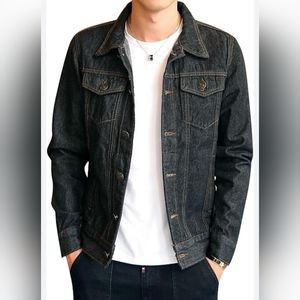 VINTAGE MOJEANS by Maurice Malone Black Jean Jacket Size 2XL